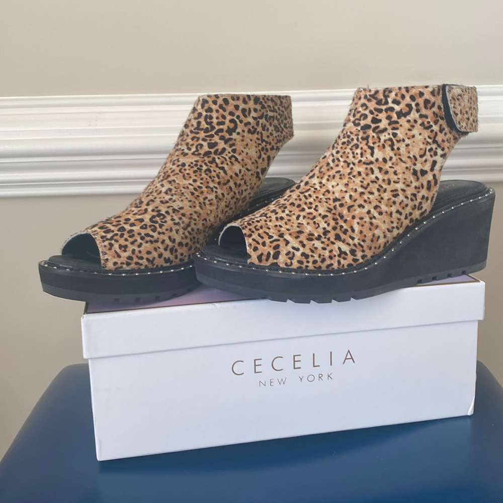 Cecelia NY Leopard Wedges